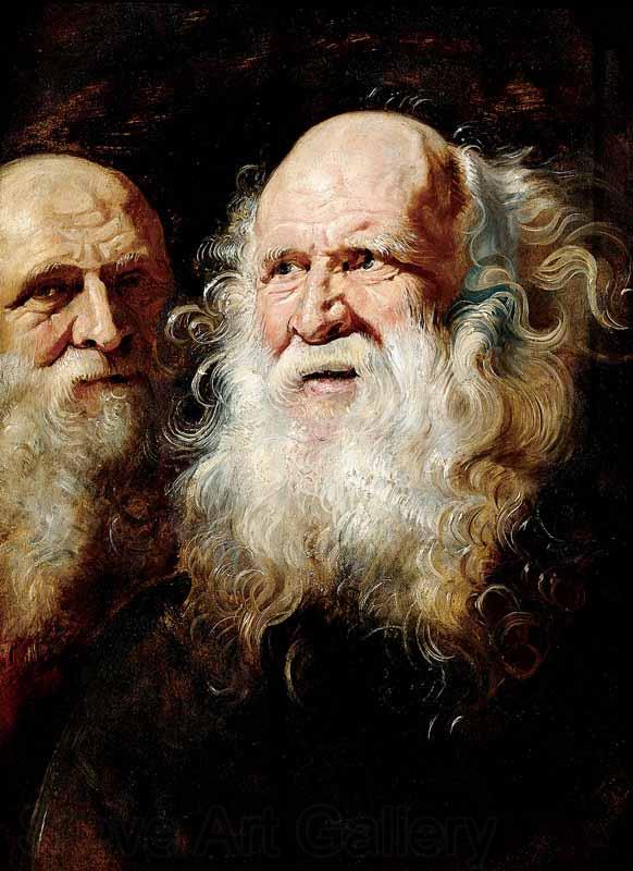 Peter Paul Rubens Study Heads of an Old Man